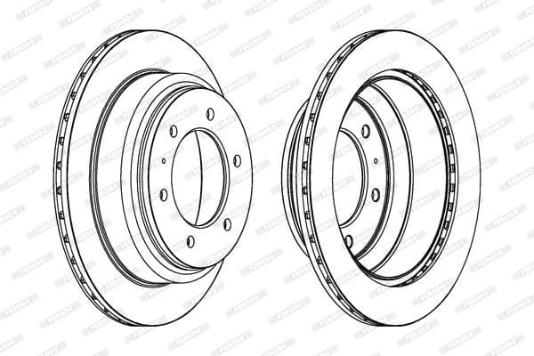 Brake discs kit rear, (2pcs), Top Quality DDF695 - image 2
