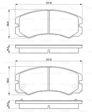 Brake Pad Set, disc brake 0986424366 - image 7
