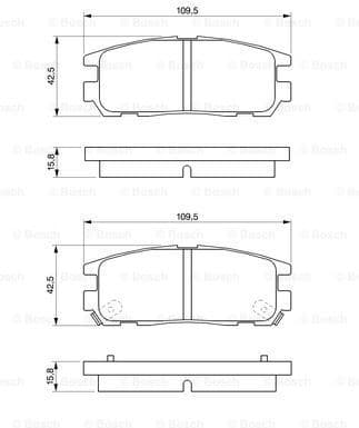 Brake Pad Set, disc brake 0986424367 - image 7