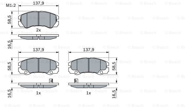 Brake Pad Set, disc brake 0986424760 - image 7