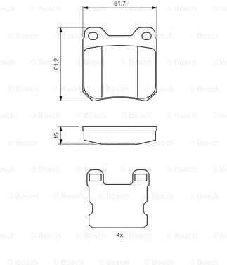 Brake Pad Set, disc brake 0986490500 - image 7