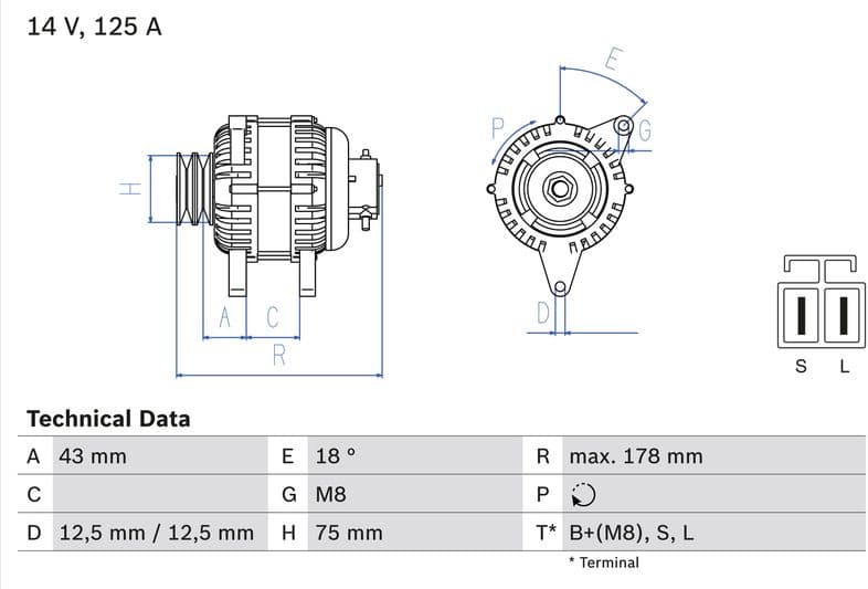 Alternator 0986045611 - image 3