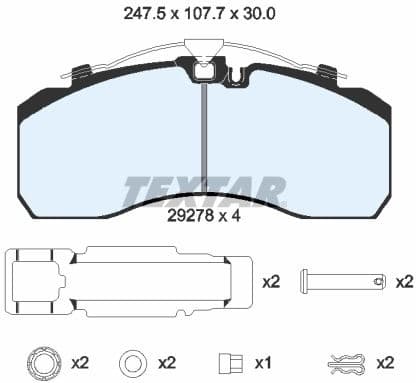 Brake Pad Set, disc brake 2927802