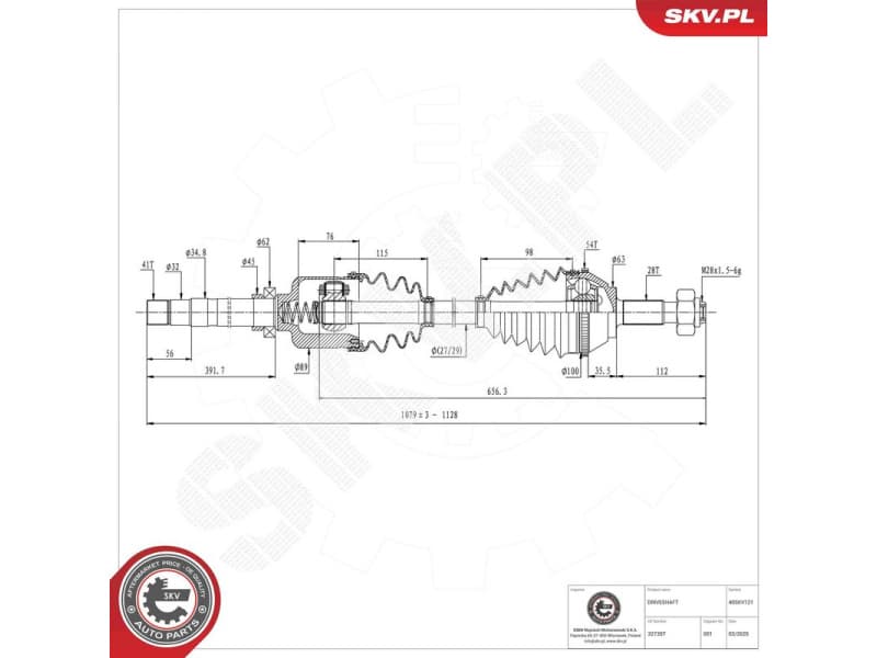 Drive Shaft 40SKV121