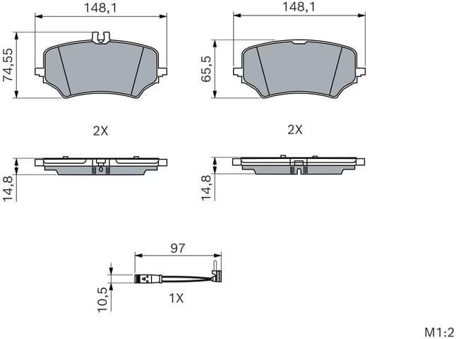 Brake Pad Set, disc brake 0 986 460 255 - image 4
