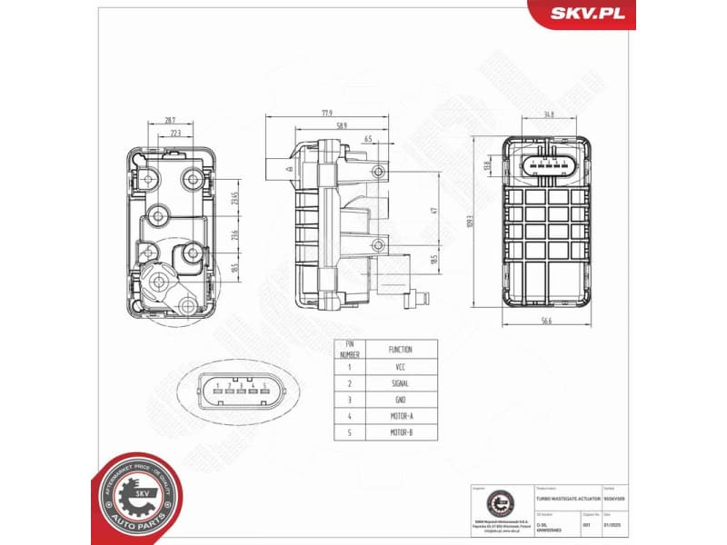 Boost Pressure Control Valve 95SKV509 - image 5