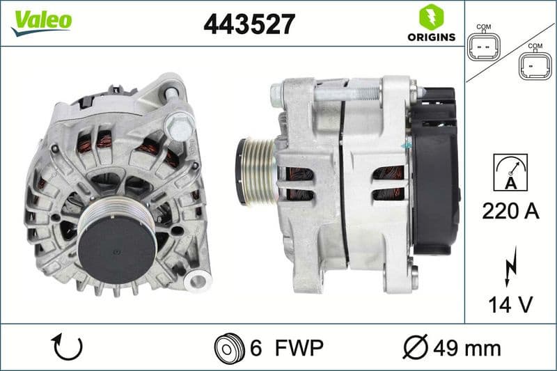 Alternator VALEO ORIGINS 443527