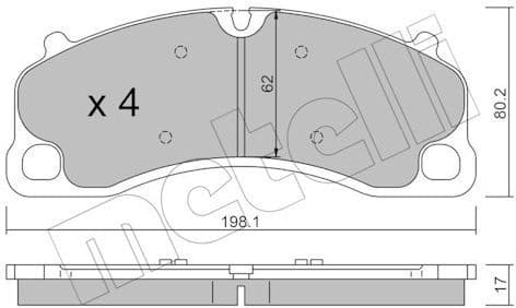 Brake Pad Set, disc brake 22-1462-0