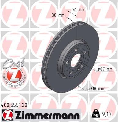 Brake Disc COAT Z 400.5551.20