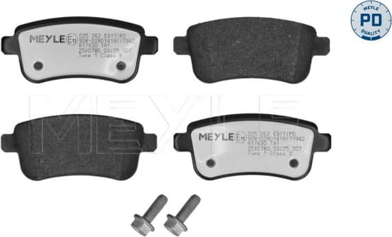 Brake Pad Set, disc brake MEYLE-PD: Advanced performance and design. 025 262 6317/PD