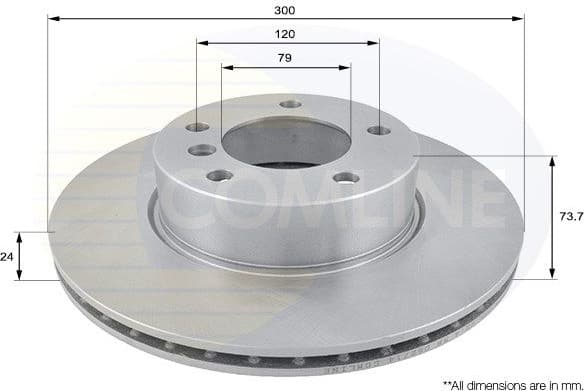 Brake disc, 1pcs FRONT ADC1728V - image 2