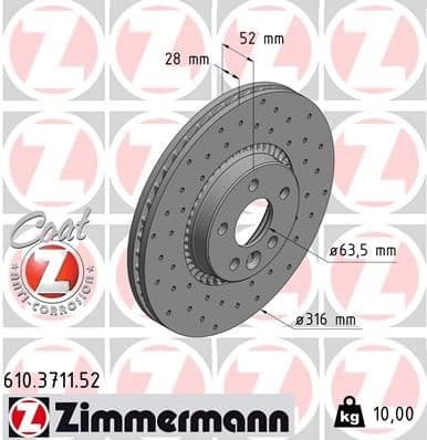 Brake Disc SPORT BRAKE DISC Z 610.3711.52