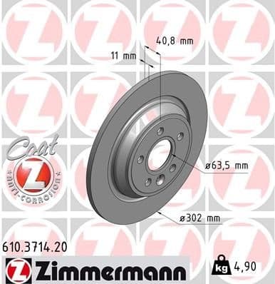 Brake Disc COAT Z 610.3714.20