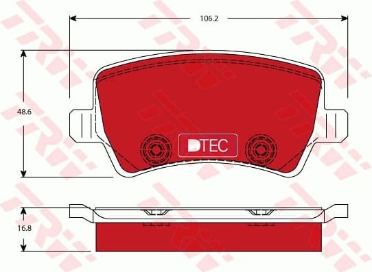 Brake Pad Set, disc brake DTEC COTEC GDB1685DTE