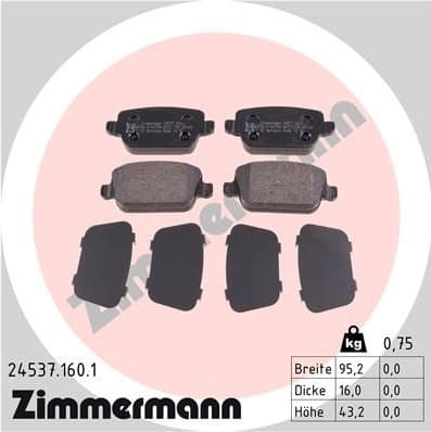 Brake Pad Set, disc brake 24537.160.1