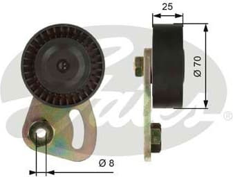 Tensioner Pulley, V-ribbed belt DriveAlign™ T39019