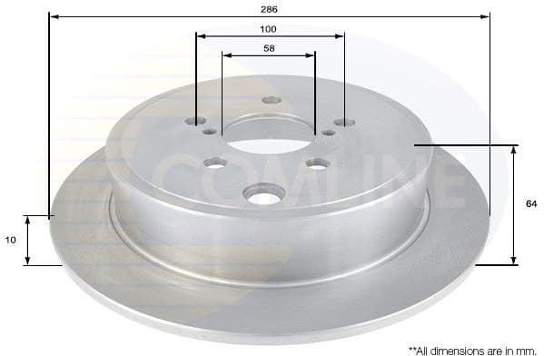 Brake disc, 1pcs REAR ADC0823