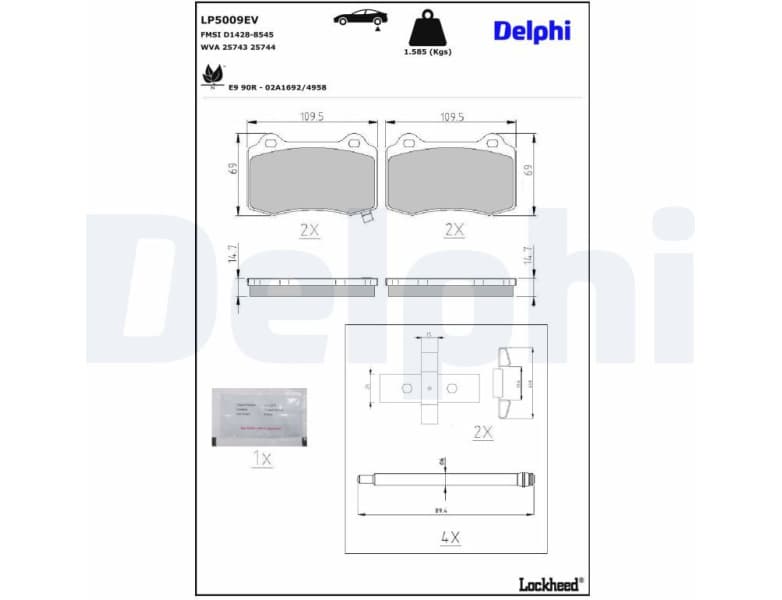 Brake Pad Set, disc brake LP5009EV - image 2