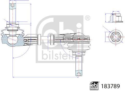 Link/Coupling Rod, stabiliser bar 183789