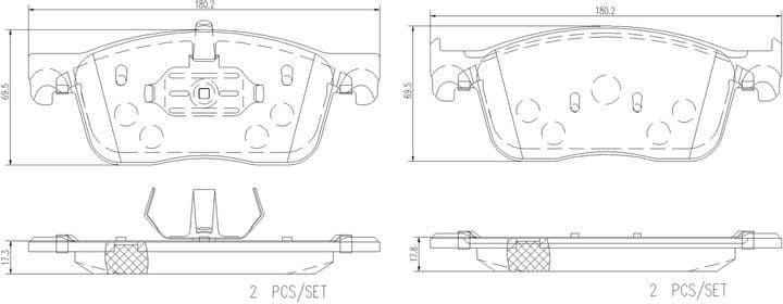 Brake Pad Set, disc brake BEYOND LINE - Greenance P 61 134G
