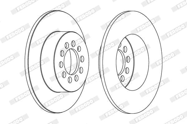Brake discs kit rear, (2pcs), Top Quality DDF1224C - image 2