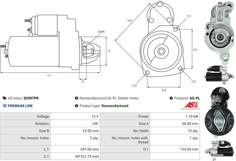 Starter Remanufactured AS S0397PR - image 5
