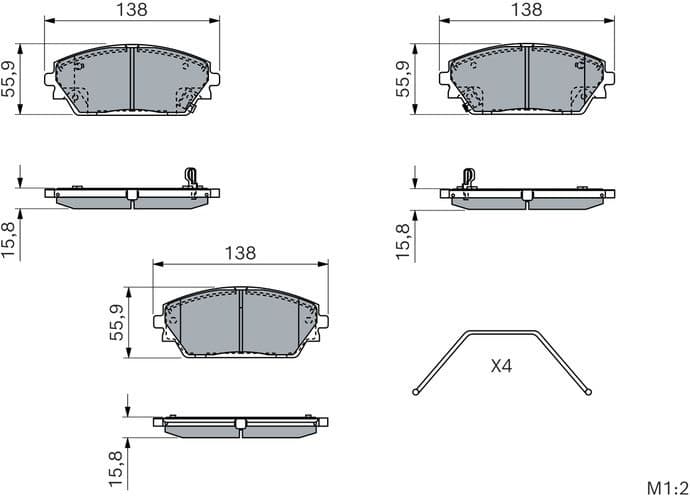 Brake Pad Set, disc brake 0 986 460 232 - image 5