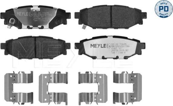 Brake Pad Set, disc brake MEYLE-PD: Advanced performance and design. 025 242 7114/PD