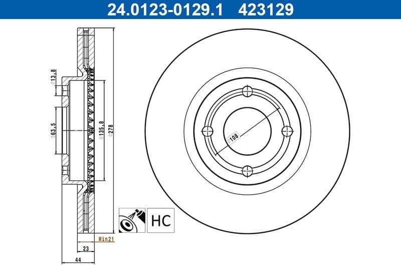 Brake Disc 24.0123-0129.1