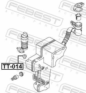 Gasket, washer fluid pump/washer fluid reservoir TT-014 - image 2