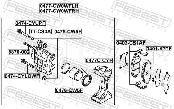 Brake Caliper 0477-CW0WFLH - image 2