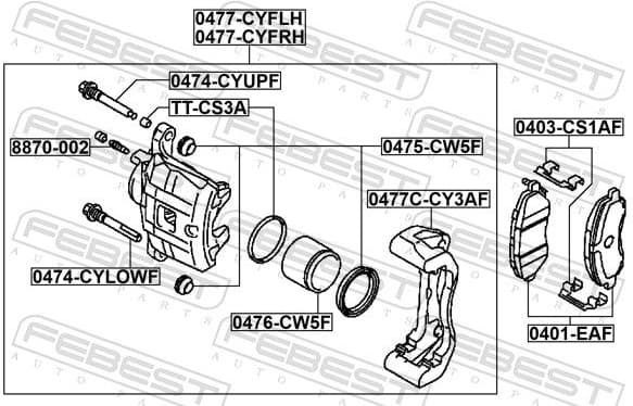 Brake Caliper 0477-CYFRH - image 2