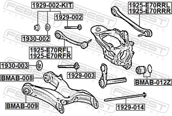 Control/Trailing Arm, wheel suspension 1925-E70RRL - image 2