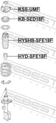Protective Cap/Bellow, shock absorber HYSHB-SFE18F - image 2