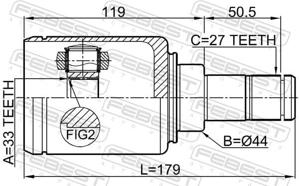 Joint Kit, drive shaft 1911-G01FLH - image 2