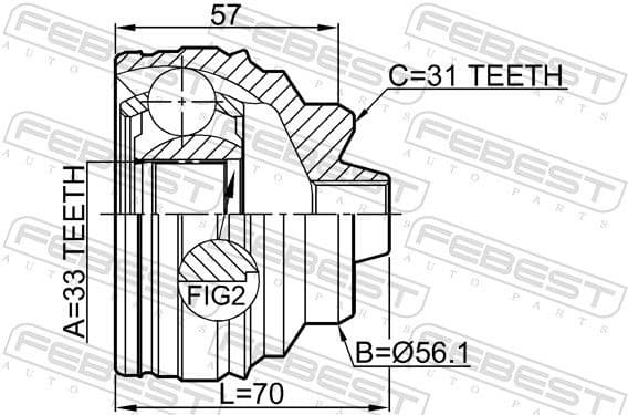 Joint Kit, drive shaft 1910-F48 - image 2