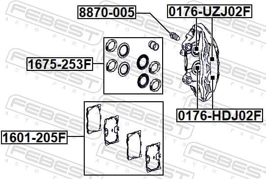 Repair Kit, brake caliper 1675-253F - image 2