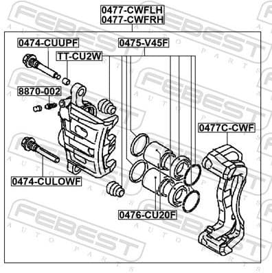 Brake Caliper 0477-CWFRH - image 2