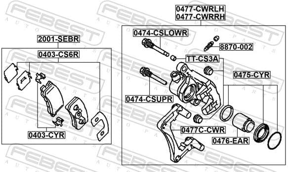 Brake Caliper 0477-CWRLH - image 2