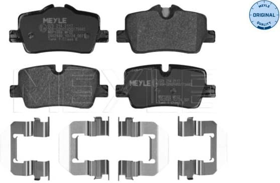 Brake Pad Set, disc brake MEYLE-ORIGINAL: True to OE. 025 214 2117