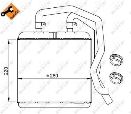 Heat Exchanger, interior heating EASY FIT 54217