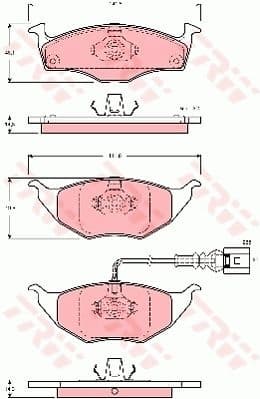 Brake Pad Set, disc brake GDB1474