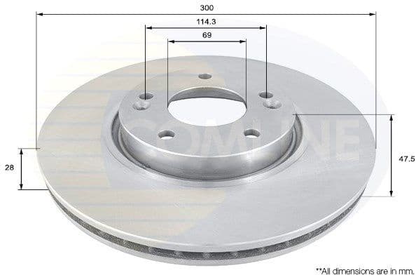 Brake disc, 1pcs FRONT ADC1092V