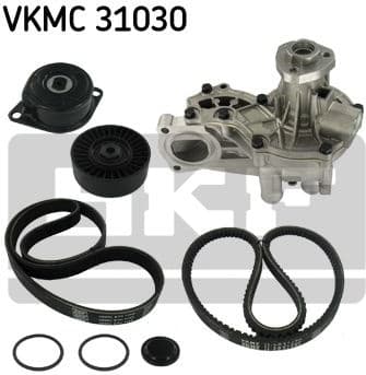 Water Pump + V-ribbed Belt Kit VKMC 31030