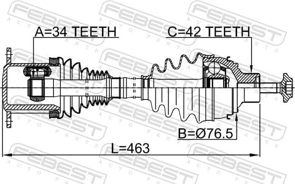 Drive Shaft 1714-8WF - image 2