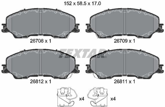 Brake Pad Set, disc brake 2670801