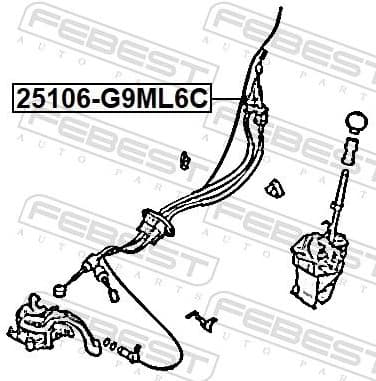Cable Pull, manual transmission 25106-G9ML6C - image 2