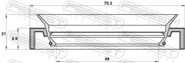 Shaft Seal, drive shaft 95HAY-50700921L - image 2