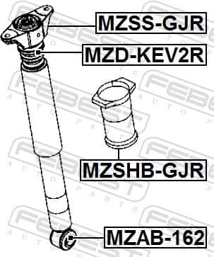 Protective Cap/Bellow, shock absorber MZSHB-GJR - image 2