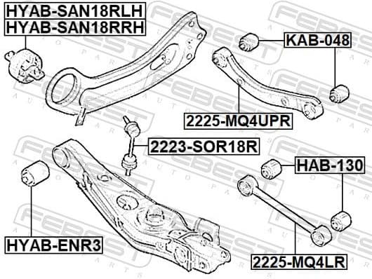 Control/Trailing Arm, wheel suspension 2225-MQ4LR - image 2